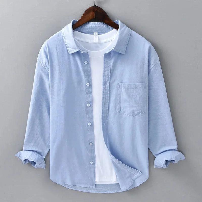 Men's Button-Up Long-Sleeve Shirt Casual