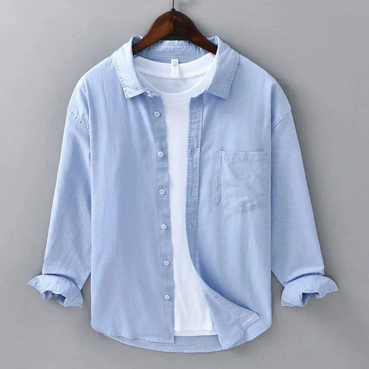 Men's Button-Up Long-Sleeve Shirt Casual