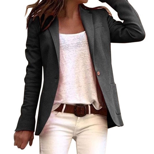Women's Slim Fit Blazer Tailored Waist Notched Lapel