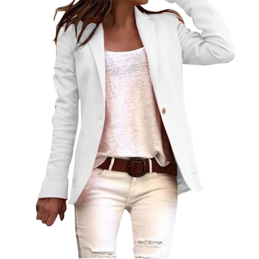 Women's Slim Fit Blazer Tailored Waist Notched Lapel