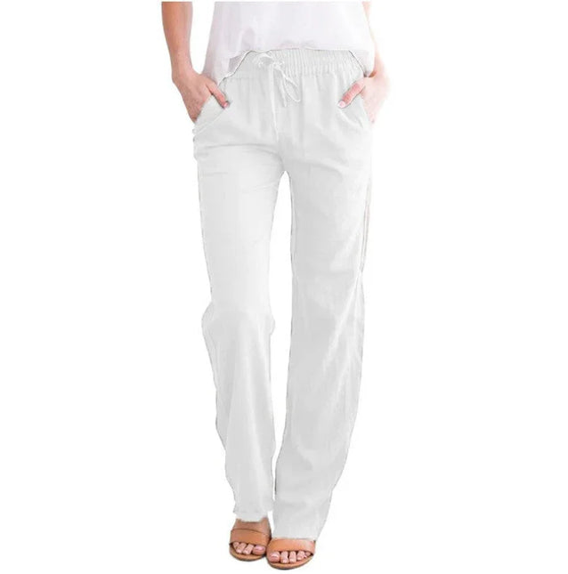 Women's Relaxed Fit Trousers Lightweight Breathable Elastic Waist Drawstring