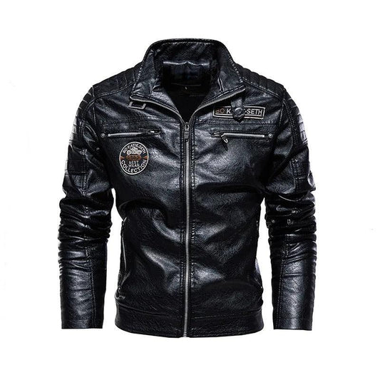 Men's Motorcycle Jacket PU Leather