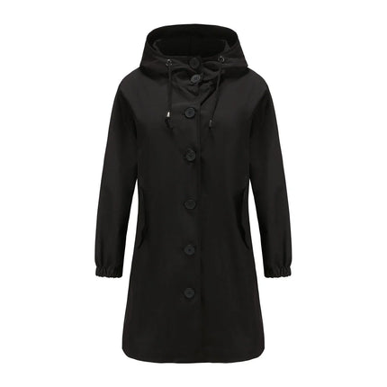 Women's Waterproof Hooded Rain Jacket for Outdoor Activities