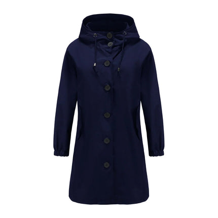 Women's Waterproof Hooded Rain Jacket for Outdoor Activities