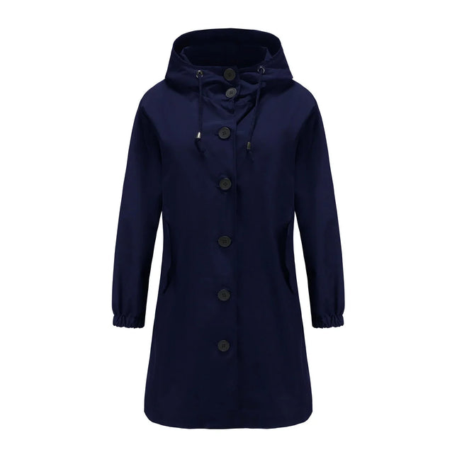 Women's Waterproof Hooded Rain Jacket for Outdoor Activities