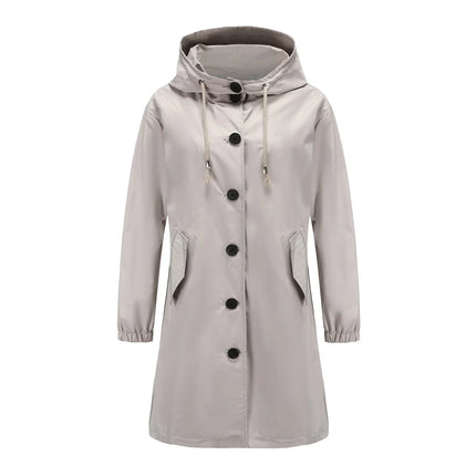 Women's Waterproof Hooded Rain Jacket for Outdoor Activities