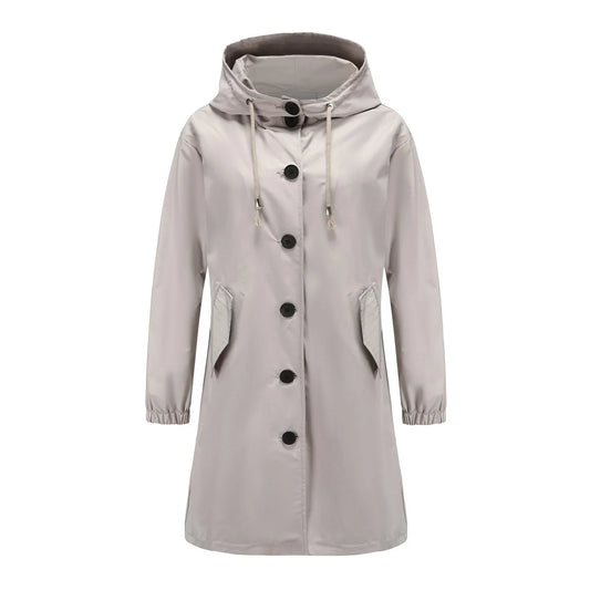 Women's Waterproof Hooded Rain Jacket for Outdoor Activities
