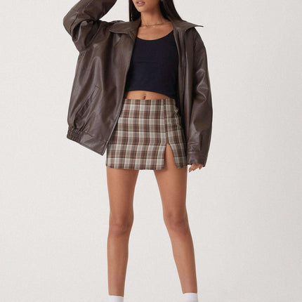 Women's Leather Oversized Jacket