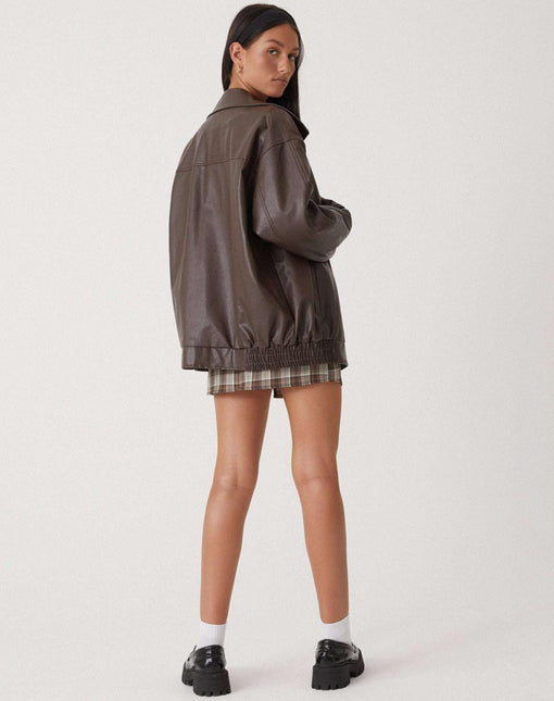 Women's Leather Oversized Jacket
