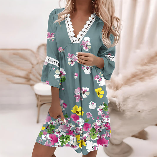 Women's Flowing Midi Dress - Sleeveless Formal Wear